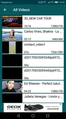 Full HD Video Player android App screenshot 2